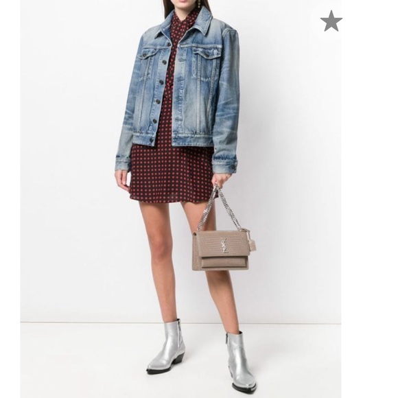 Saint Laurent Sunset Medium Croco Bag - Picture 2 of 15